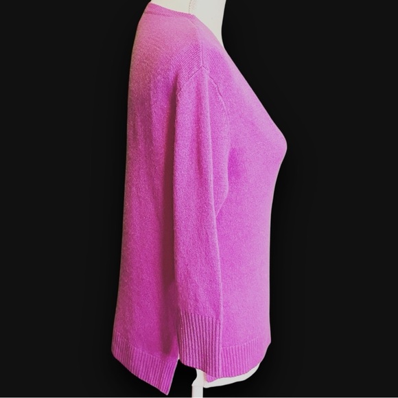 Anthropologie Purple Limited Edition Cashmere Collection Cassini V-Neck Sweater - Picture 14 of 16